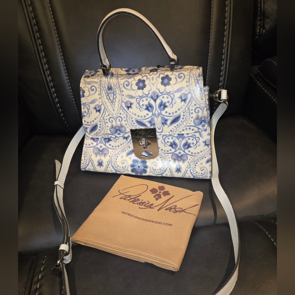 Patricia Nash Chauny Leather Satchel in the "Italian Folklore" print.